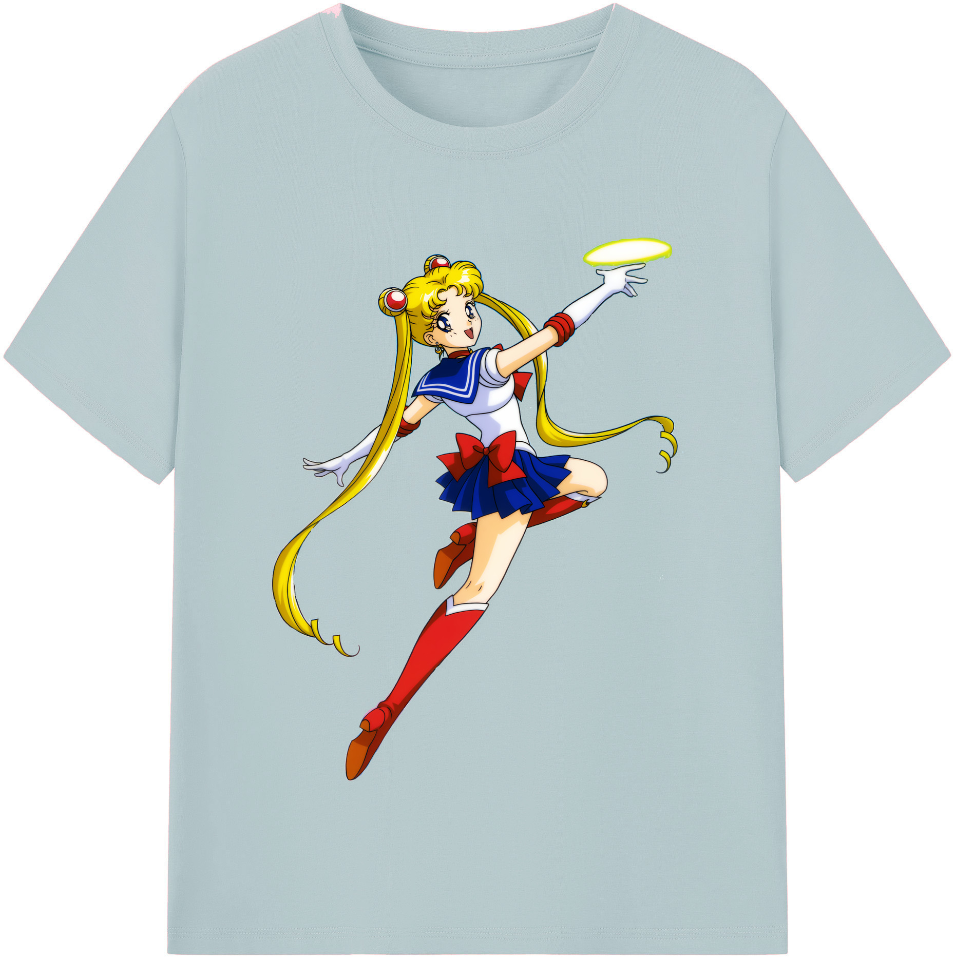 （画像用） 美少女戦士セーラームーン 月野 うさぎ つきの うさぎ Sailor Moon Tsukino Usagi 綿100％半袖Tシャツ（フロントプリント）